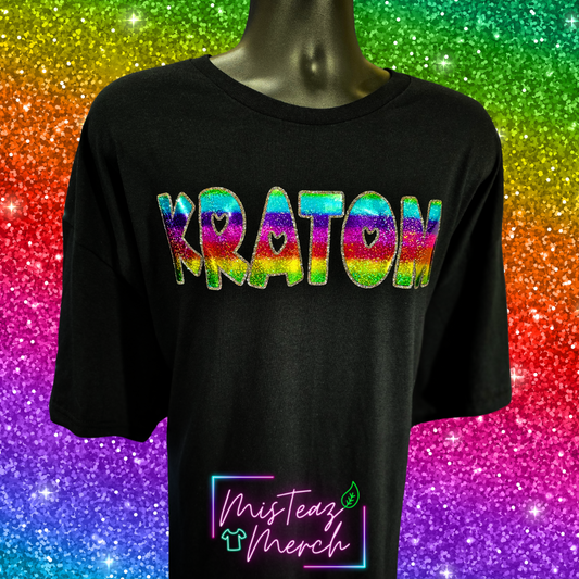 KRATOM Rainbow Holographic HTV T-shirt