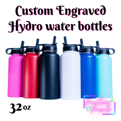 Blank 32oz Stainless Steel Hydro Water Bottle, for Custom Engraving