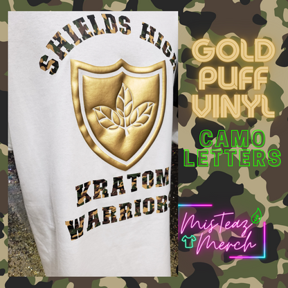 Shields High Kratom Warriors Puff Vinyl T-shirt